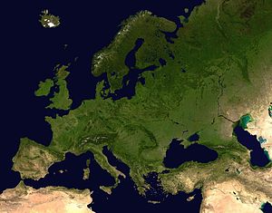 300px-Europe satellite orthographic